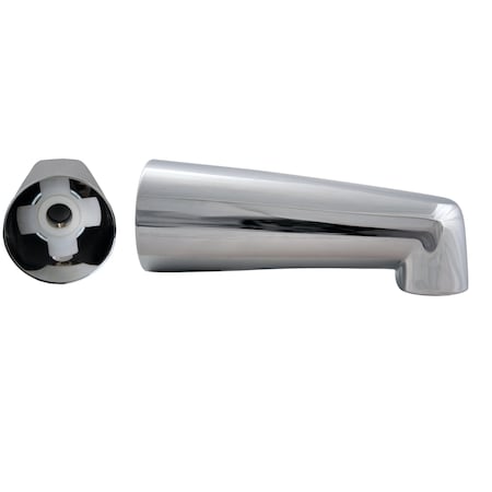 Westbrass 7" Tub Spout for Copper Pipe in Polished Chrome E5074-1F-26